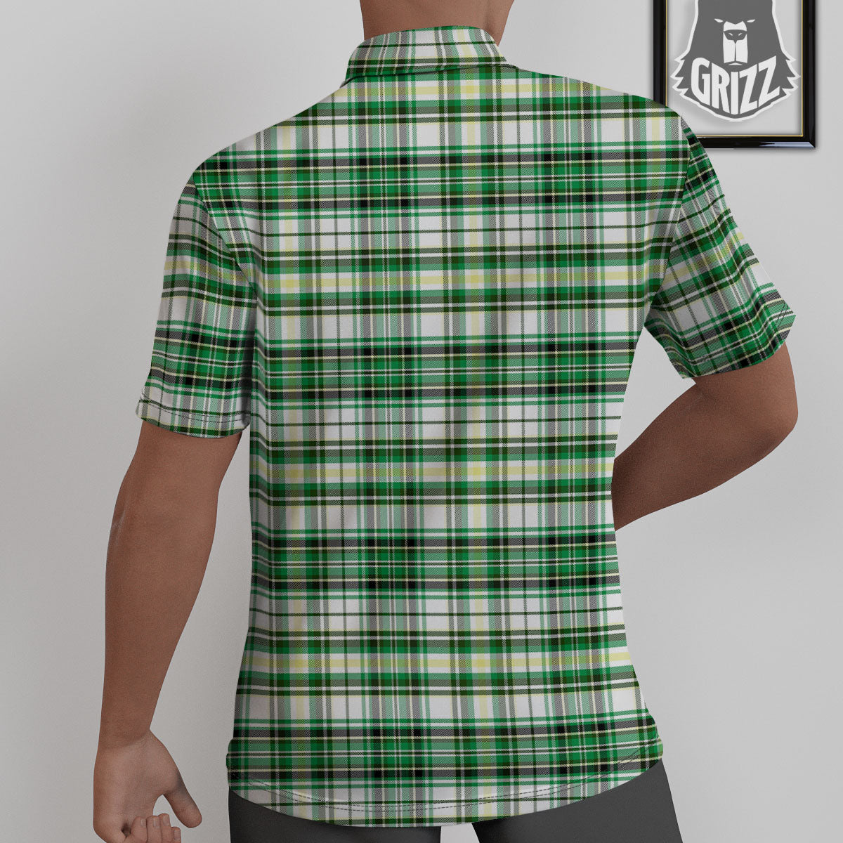St. Patrick's Day Irish Tartan Print Untucked Shirts-grizzshop