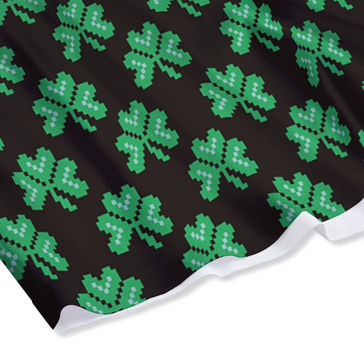 St. Patrick's Day Pixel Clover Print Pattern Mesh Shorts