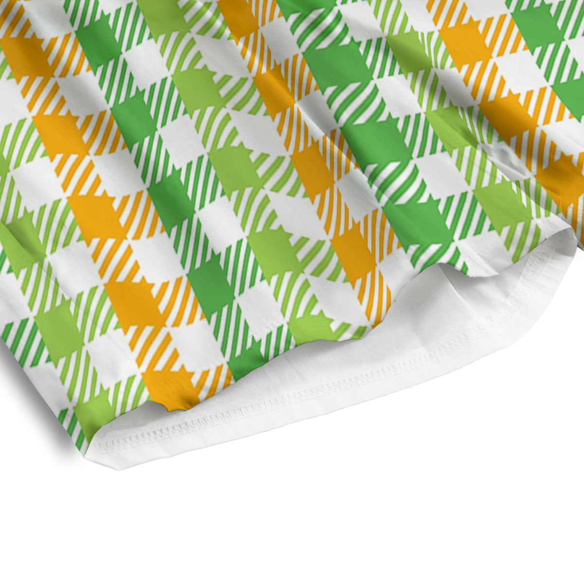 St. Patrick's Day Plaid Print Men's Athletic Shorts