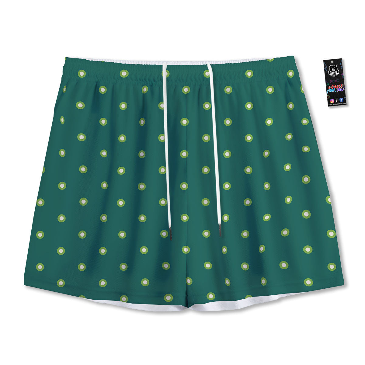 St. Patrick's Day Polka Dot Irish Print Mesh Shorts