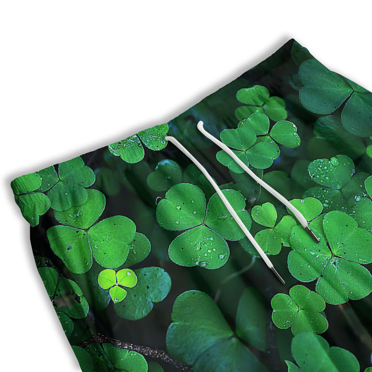 St. Patrick's Day Shamrock Clover Print Men's Athletic Shorts