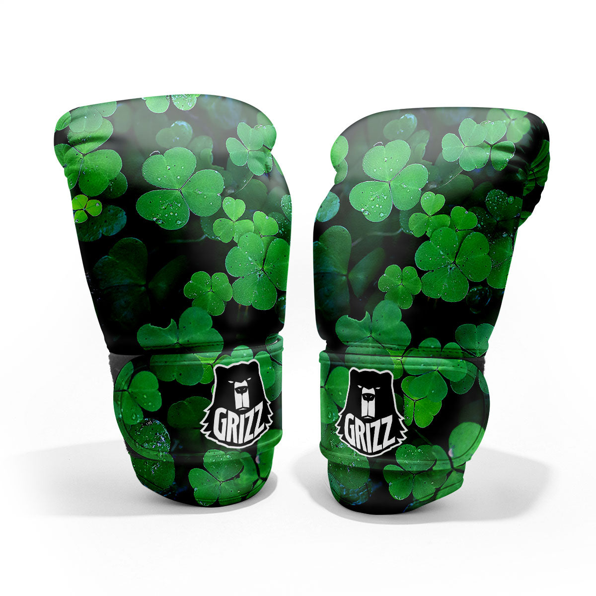 St. Patrick's Day Shamrock Clover Print Pro Boxing Glove
