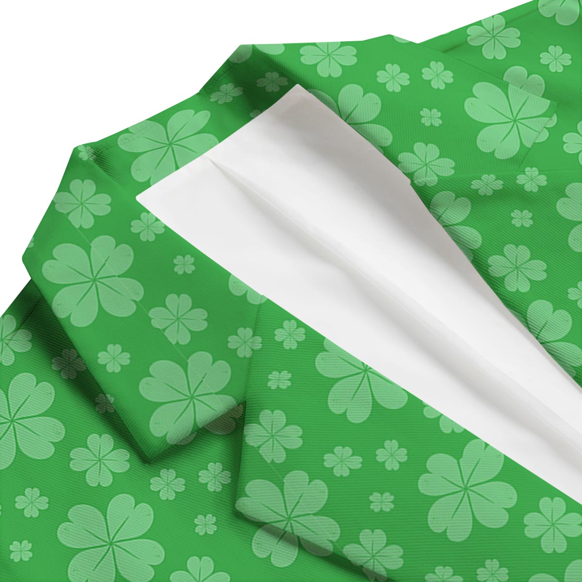 St. Patrick's Day Shamrock Leaf Print Pattern Men's Blazer-grizzshop