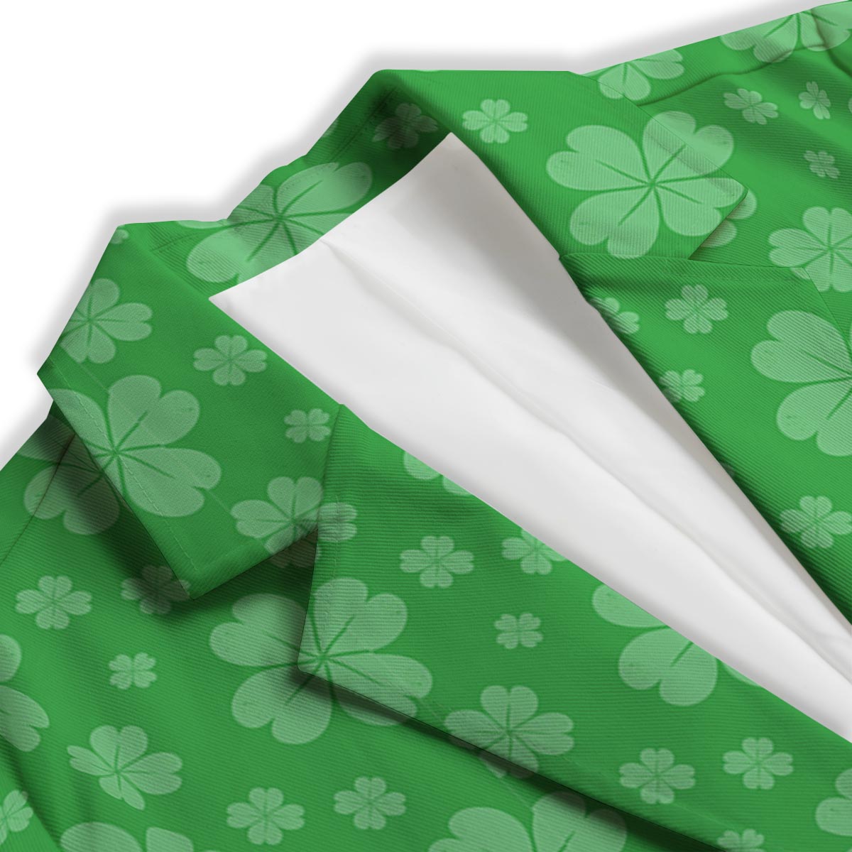 St. Patrick's Day Shamrock Leaf Print Pattern Women's Blazer-grizzshop