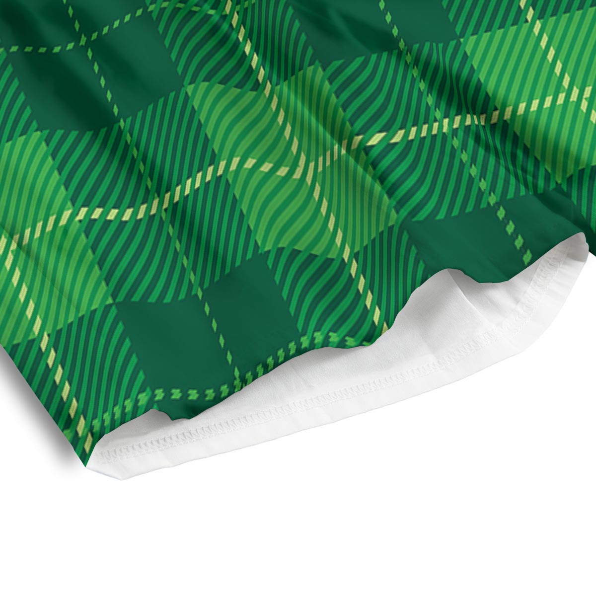 St. Patrick's Day Shamrock Tartan Print Pattern Men's Athletic Shorts