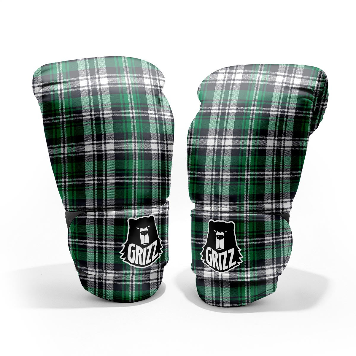 St. Patrick's Day Tartan Shamrock Print Pattern Pro Boxing Glove