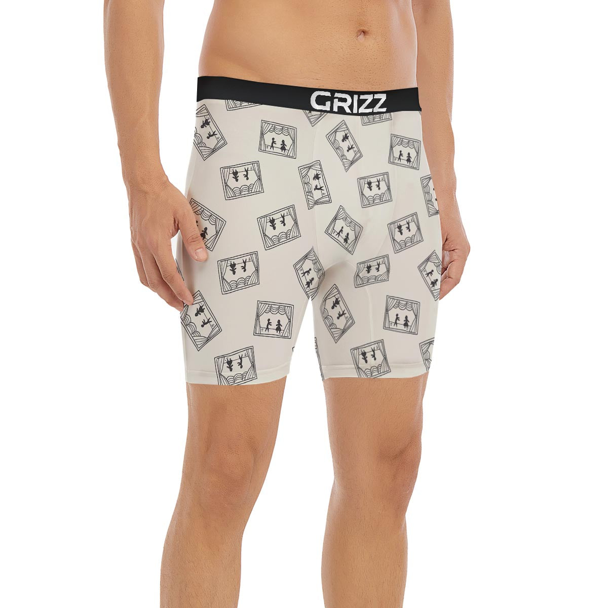 Stage Theater Print Pattern Boxer Briefs-grizzshop