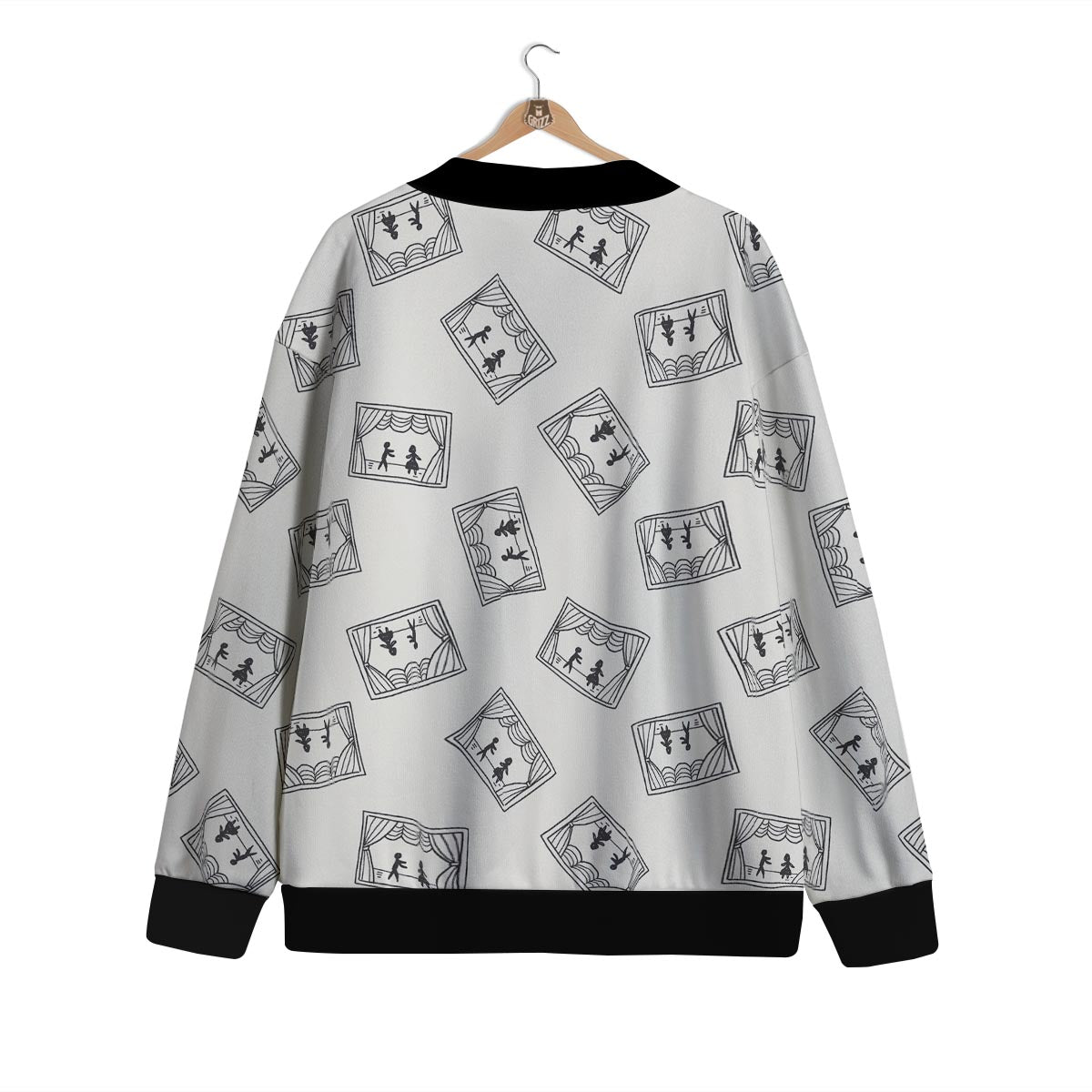 Stage Theater Print Pattern Cardigan-grizzshop