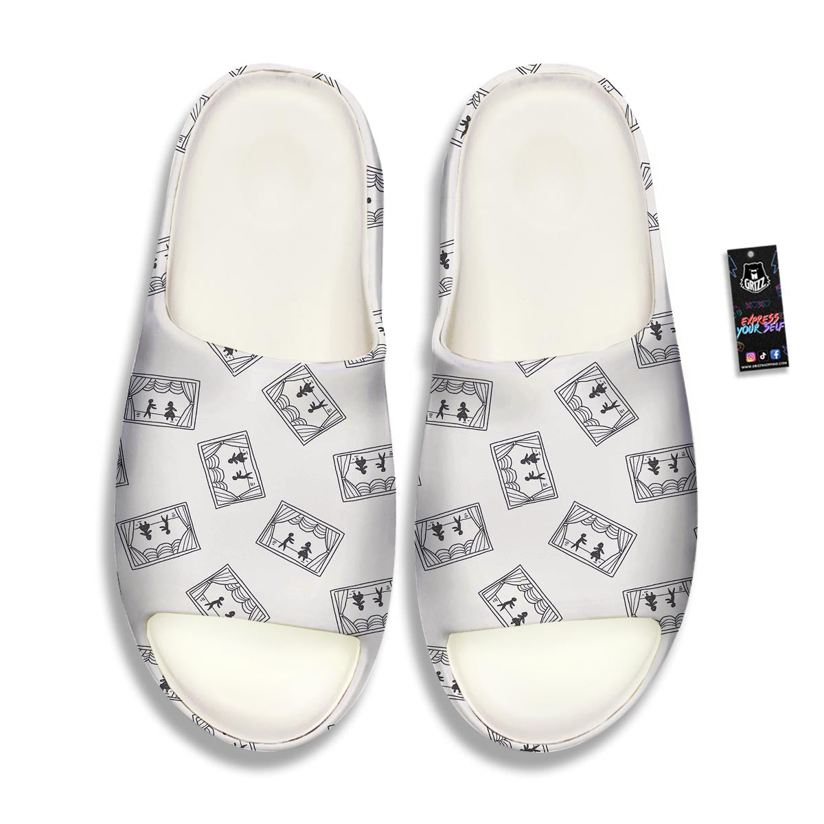 Stage Theater Print Pattern Sandals-grizzshop