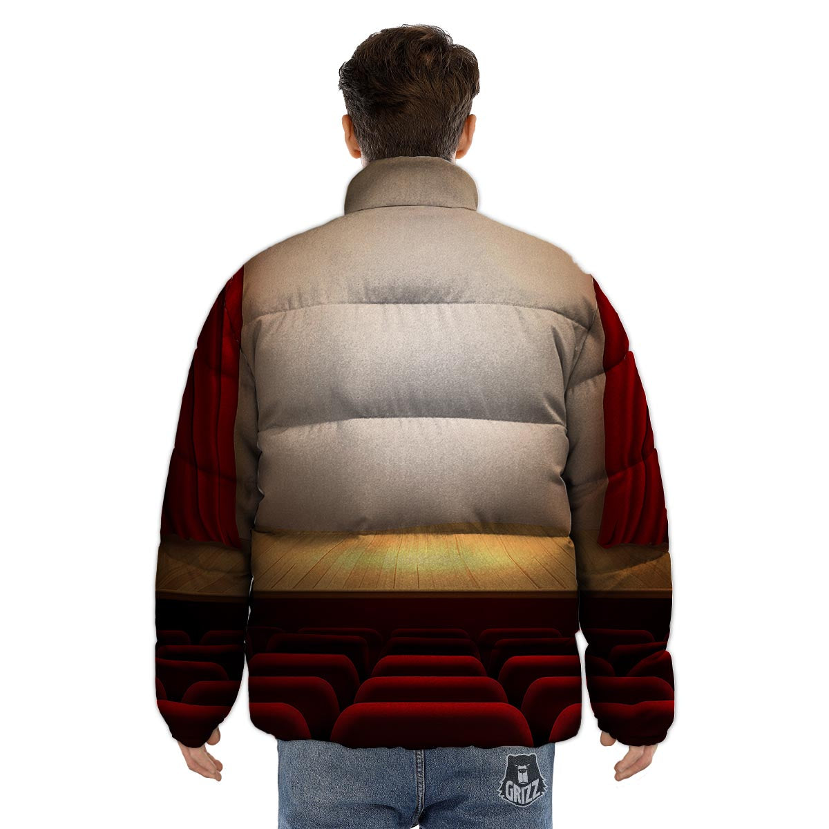 Stage Theater Print Puffer Jacket-grizzshop