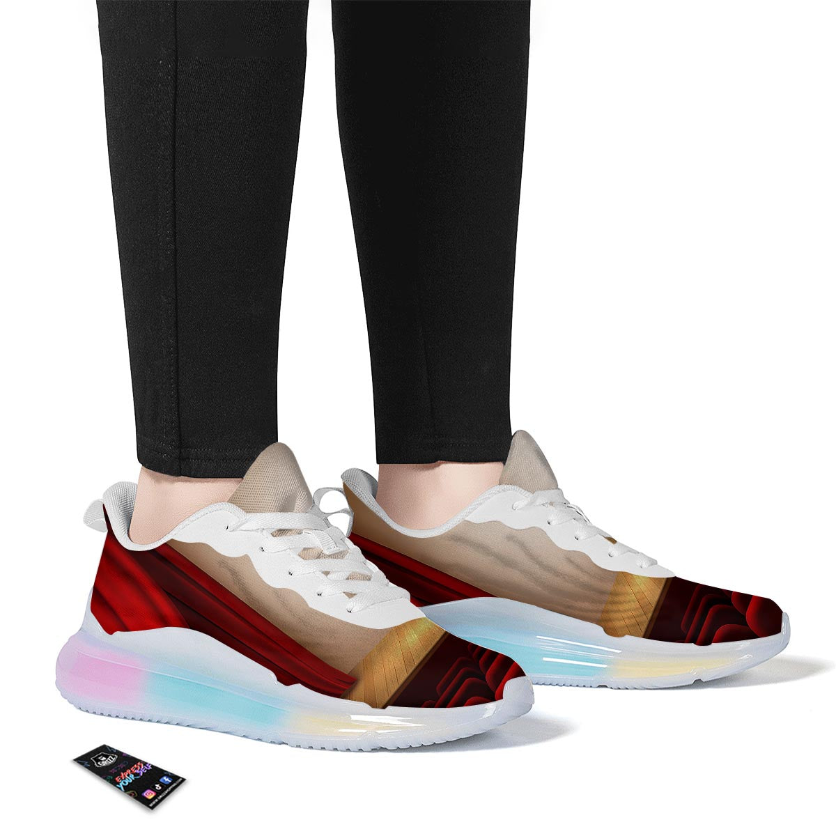 Stage Theater Print Running Sneakers-grizzshop