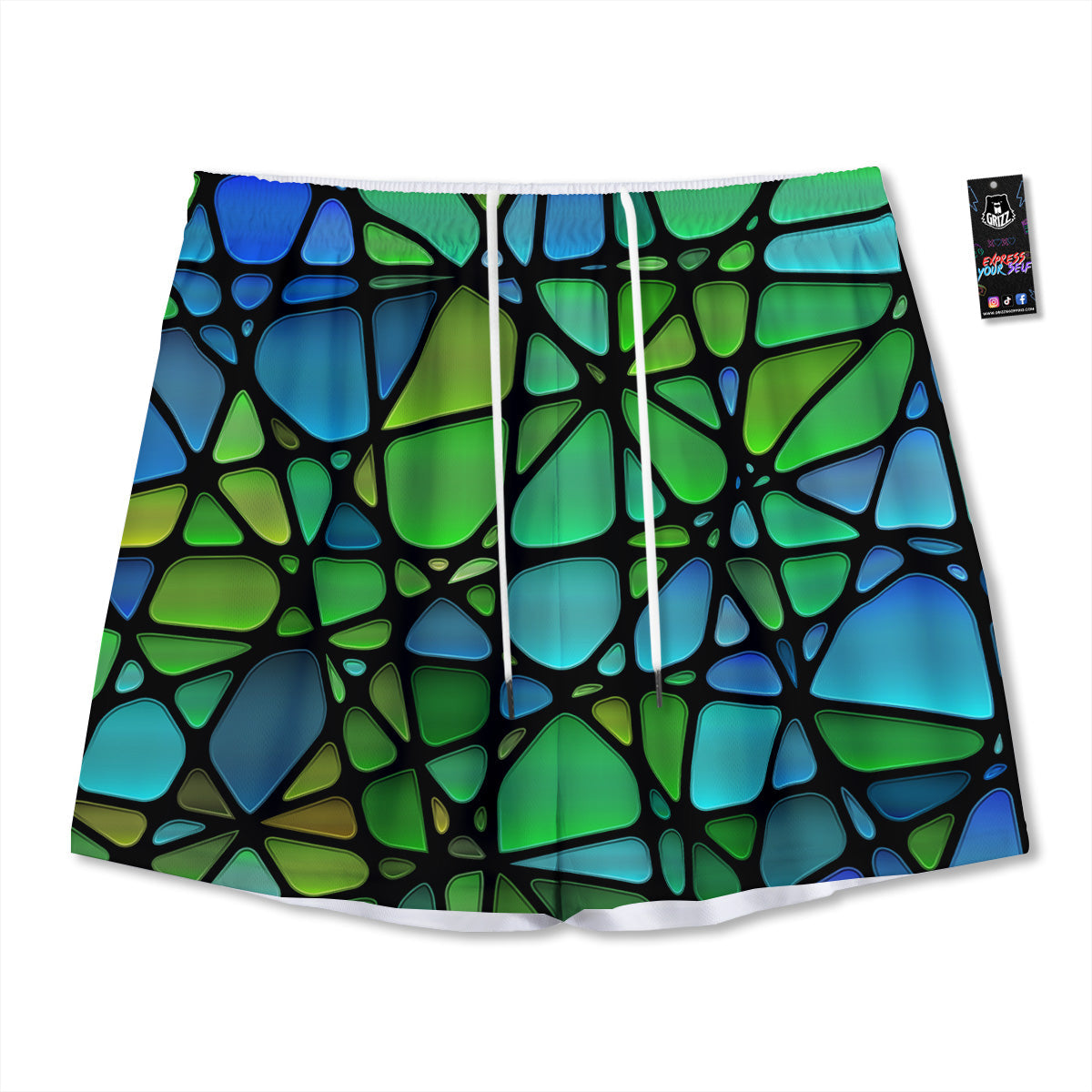 Skull Dreamcatcher Deer Print Mesh Shorts