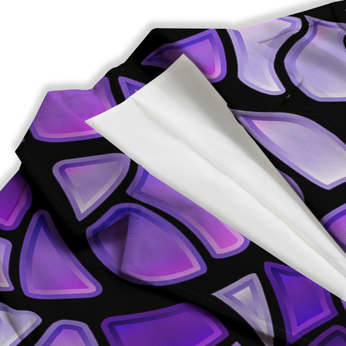 Stained Glass Mosaic Purple Print Women's Blazer-grizzshop