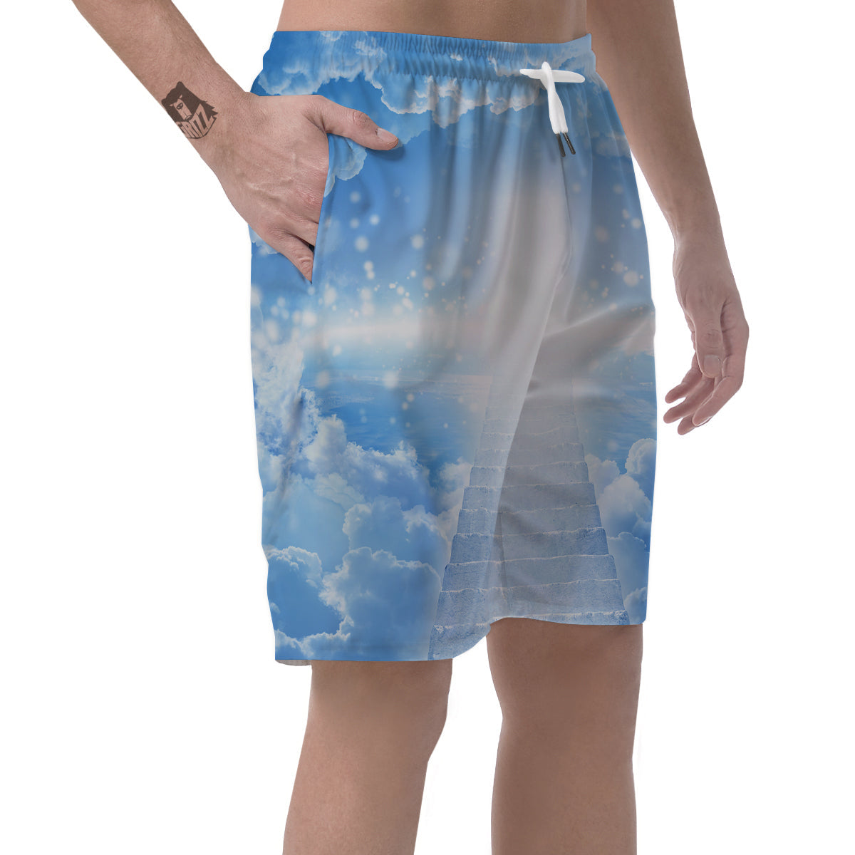 Stairs To Heaven Print Men's Shorts-grizzshop