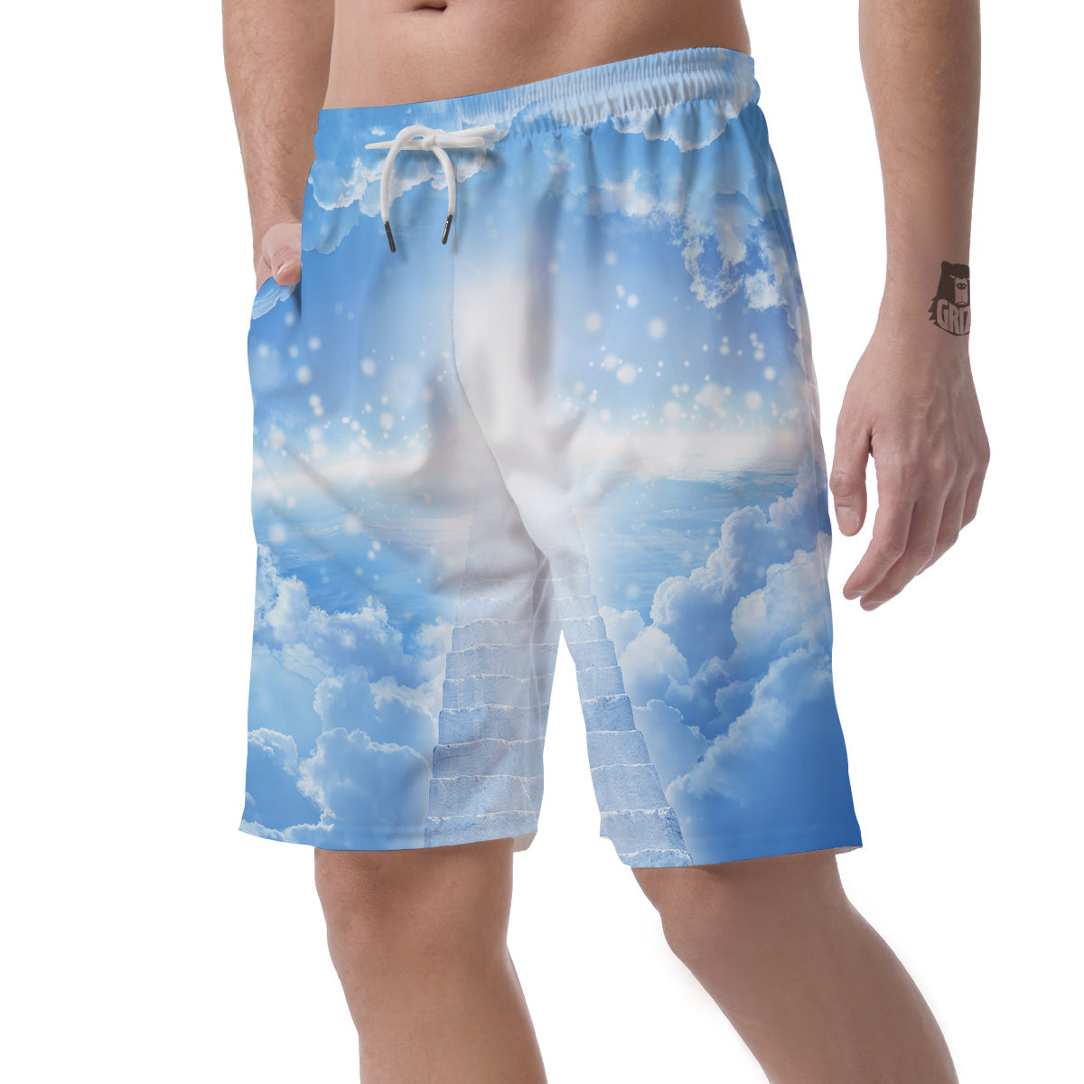 Stairs To Heaven Print Men's Shorts-grizzshop