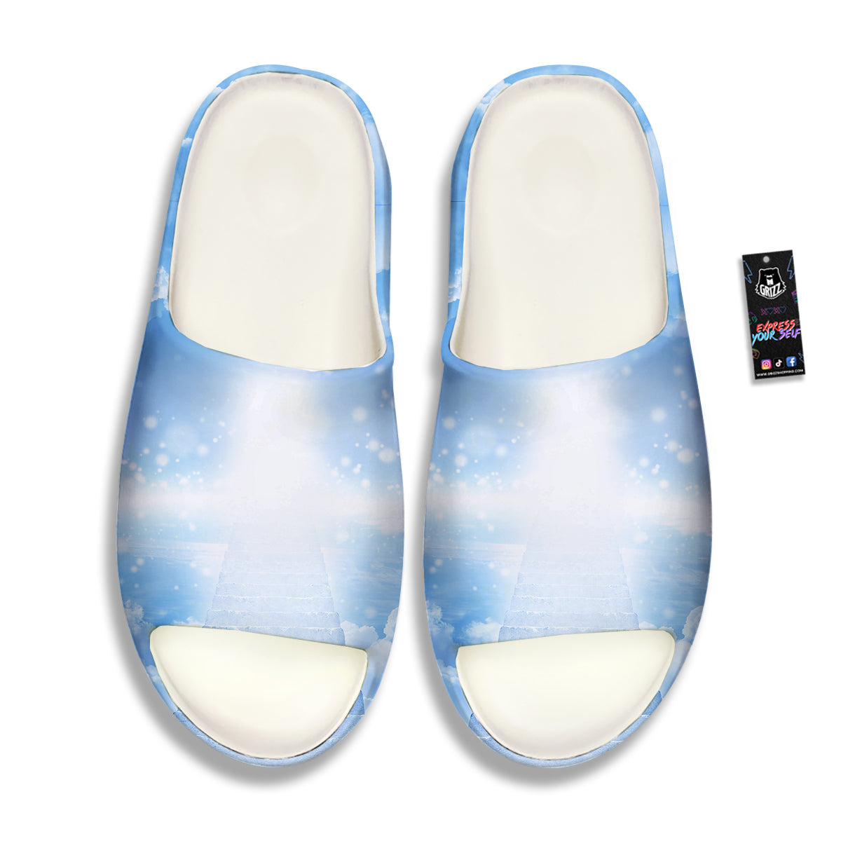 Stairs To Heaven Print Sandals-grizzshop