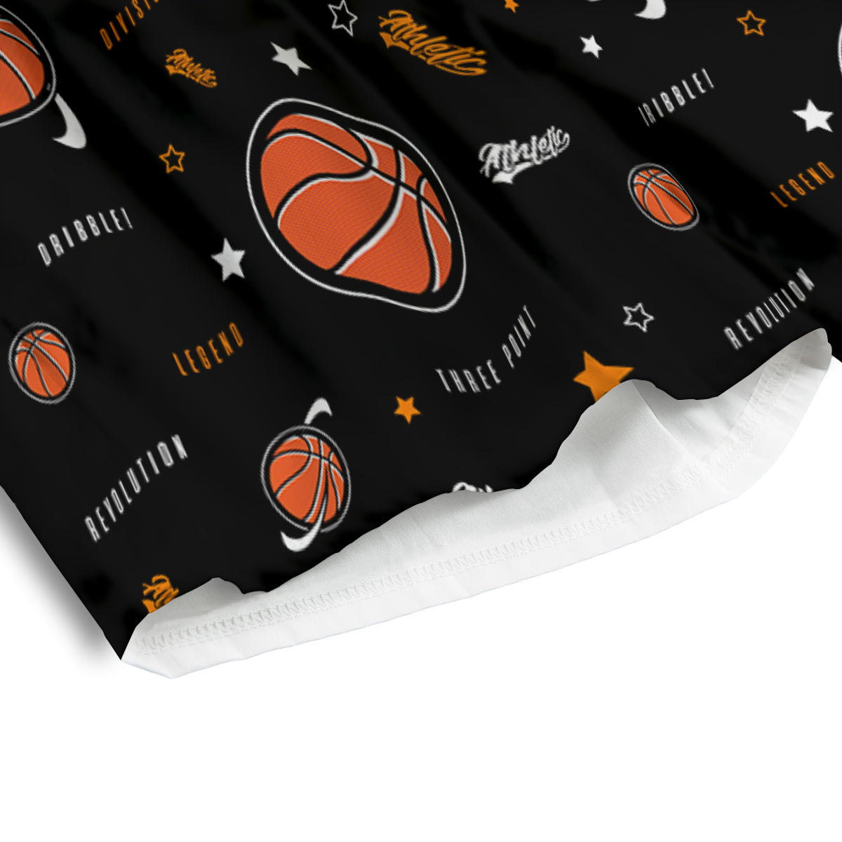 Star And Basketball Print Pattern Men's Athletic Shorts