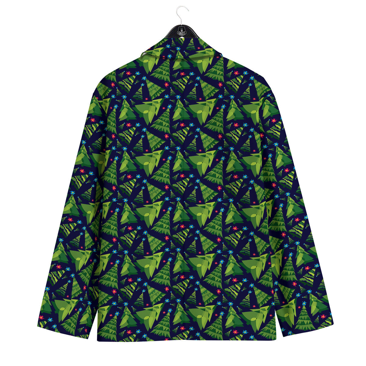 Star And Christmas Tree Print Pattern Men's Sport Coat-grizzshop