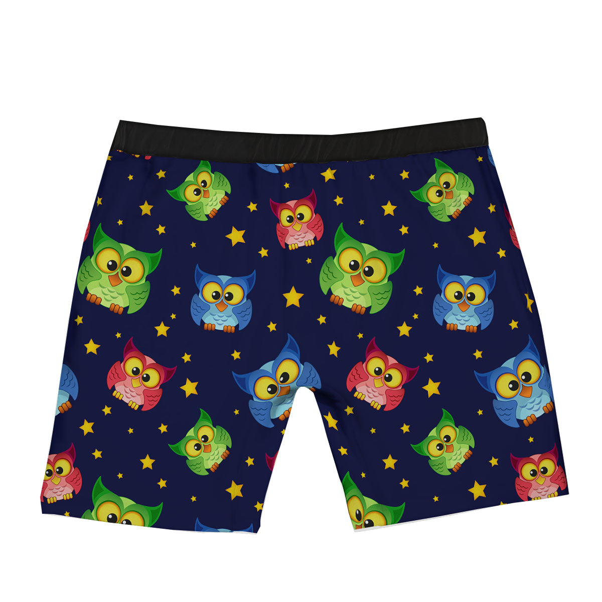 Star And Owl Print Pattern Boxer Briefs-grizzshop