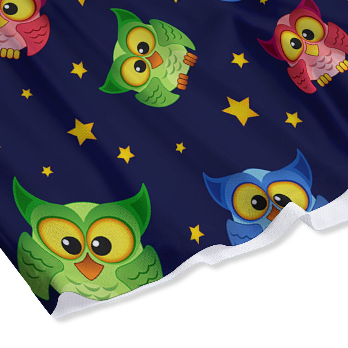 Star And Owl Print Pattern Mesh Shorts