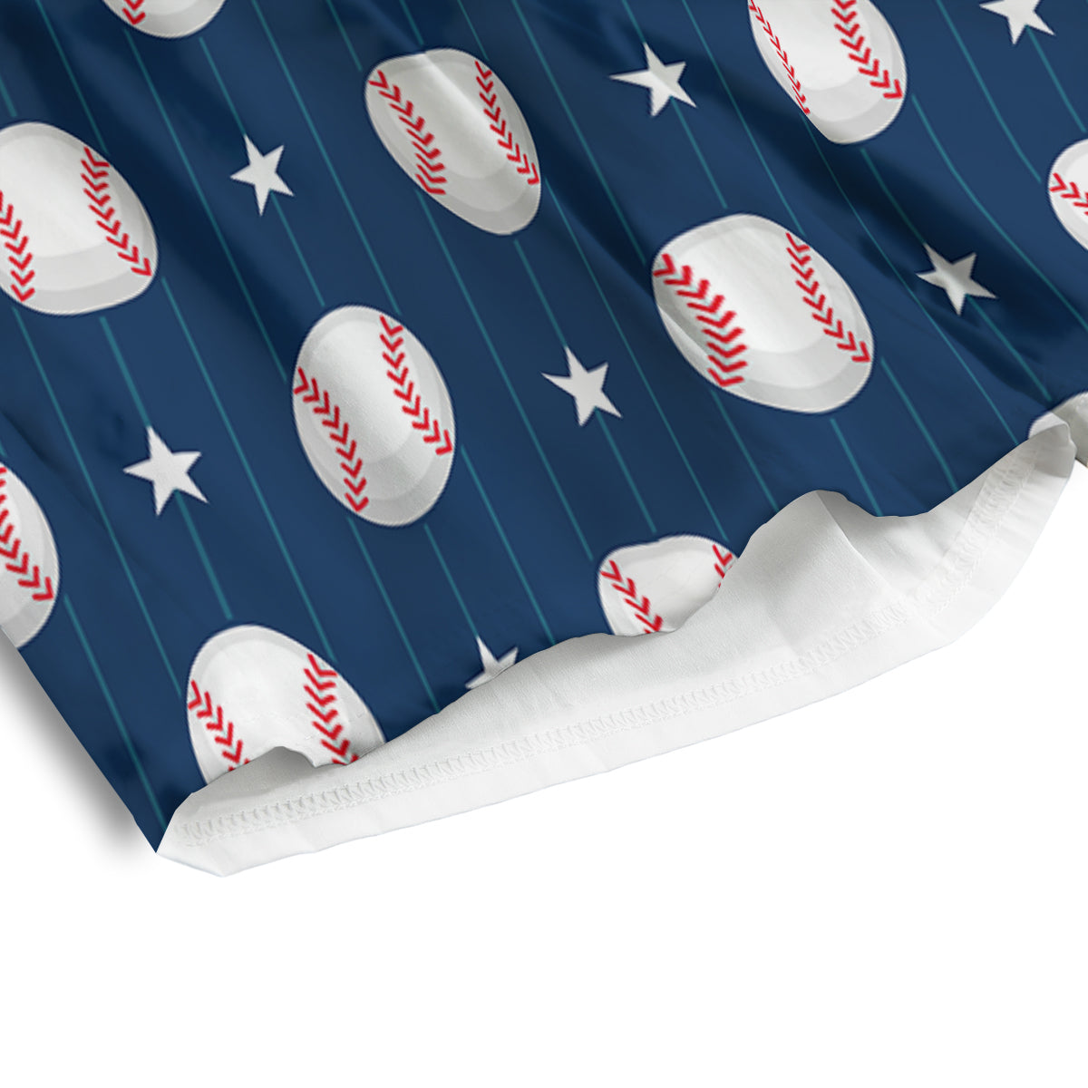 Star Baseballs Print Pattern Men's Athletic Shorts