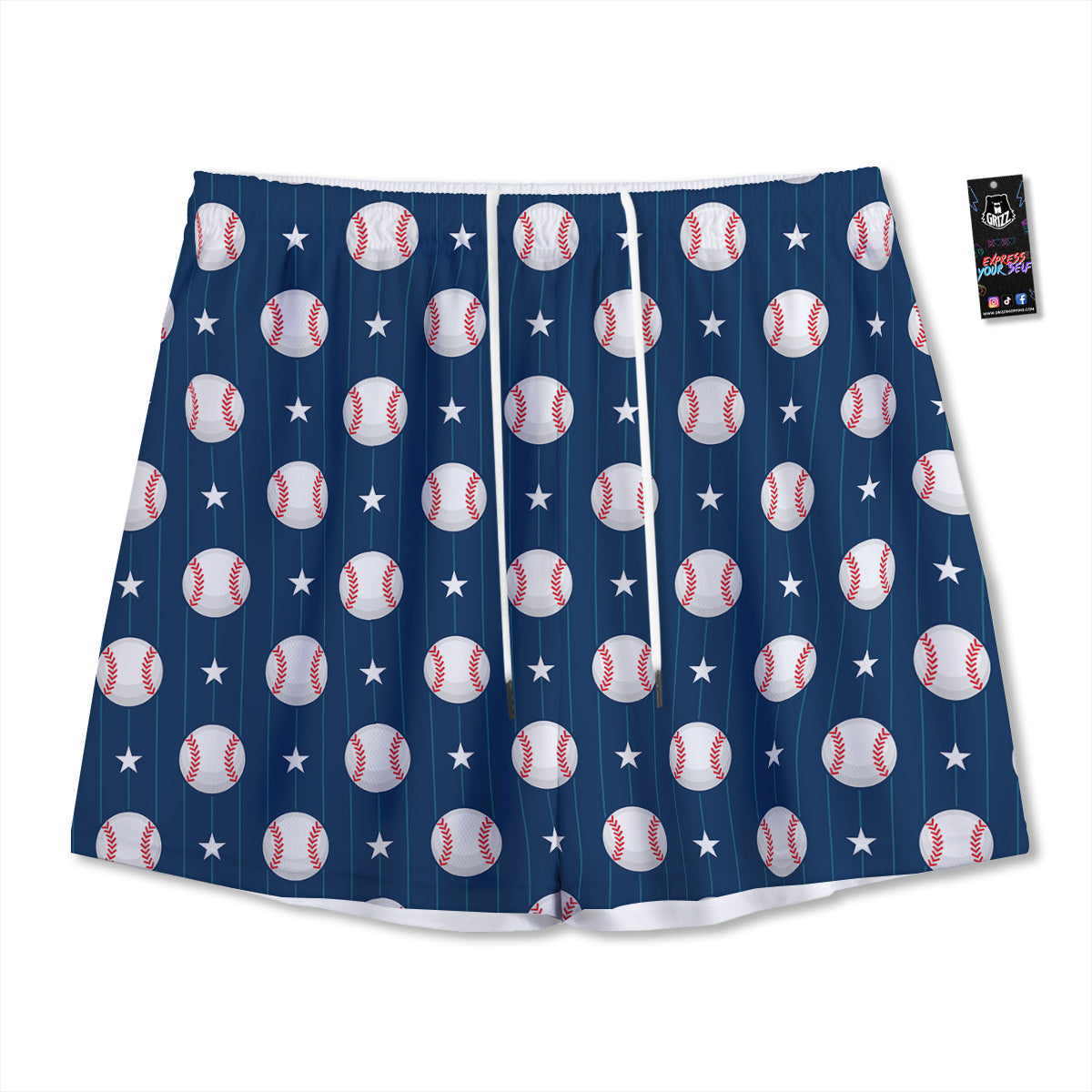 Snowflake Golden Print Mesh Shorts