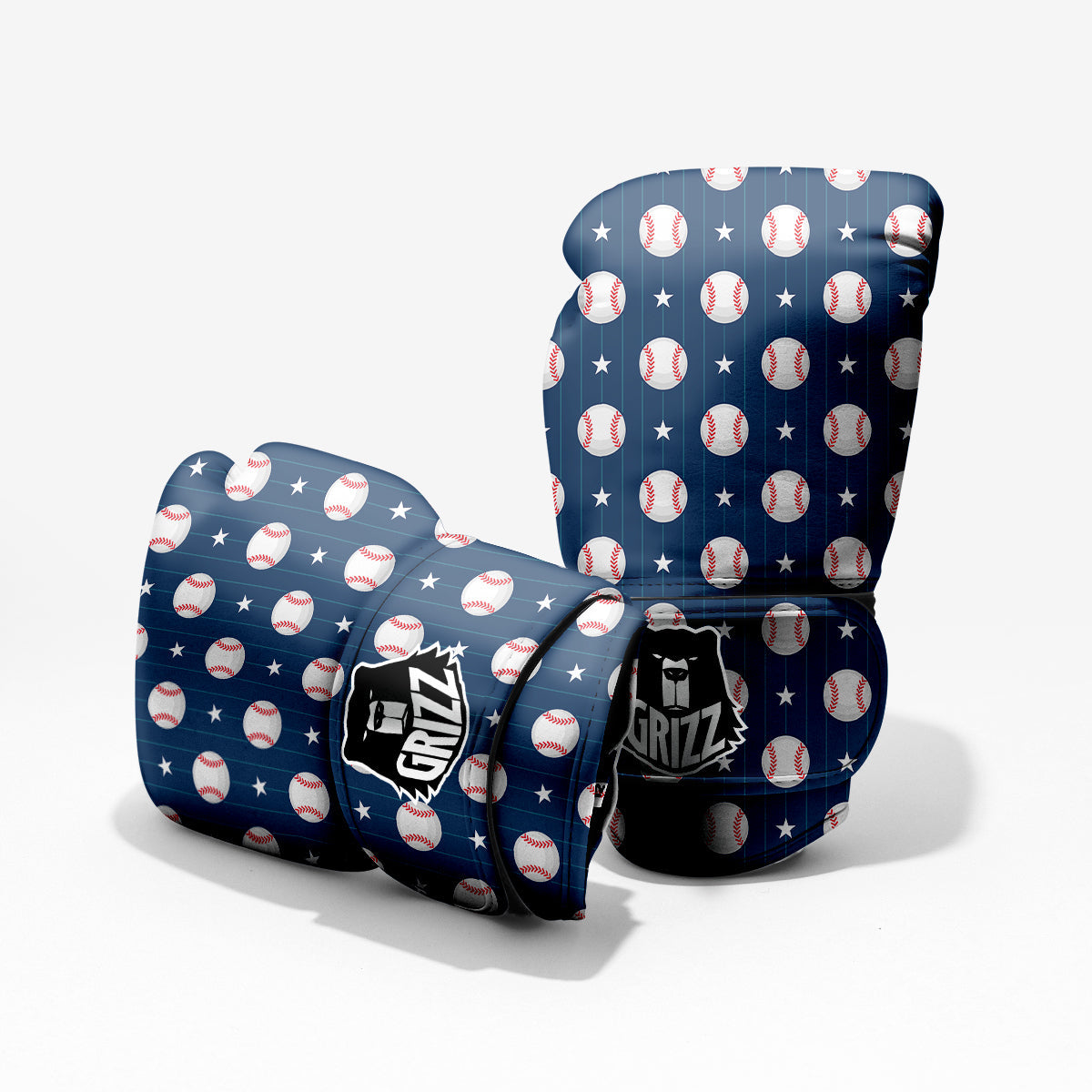Star Baseballs Print Pattern Sparring Gloves-grizzshop