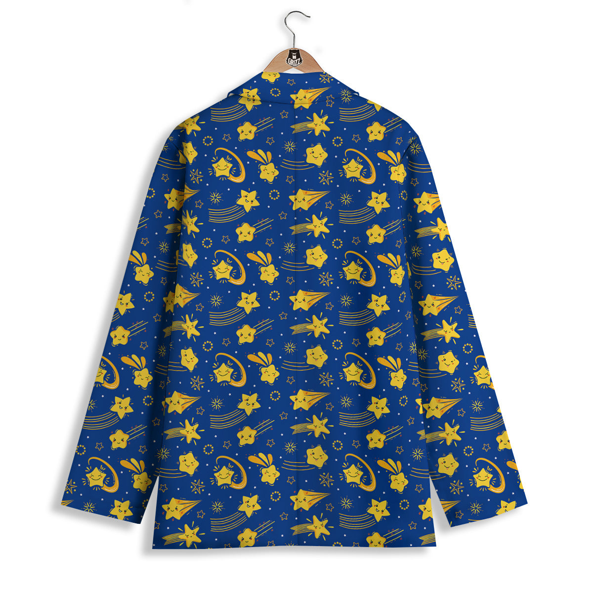 Star Cartoon Print Pattern Women's Blazer-grizzshop