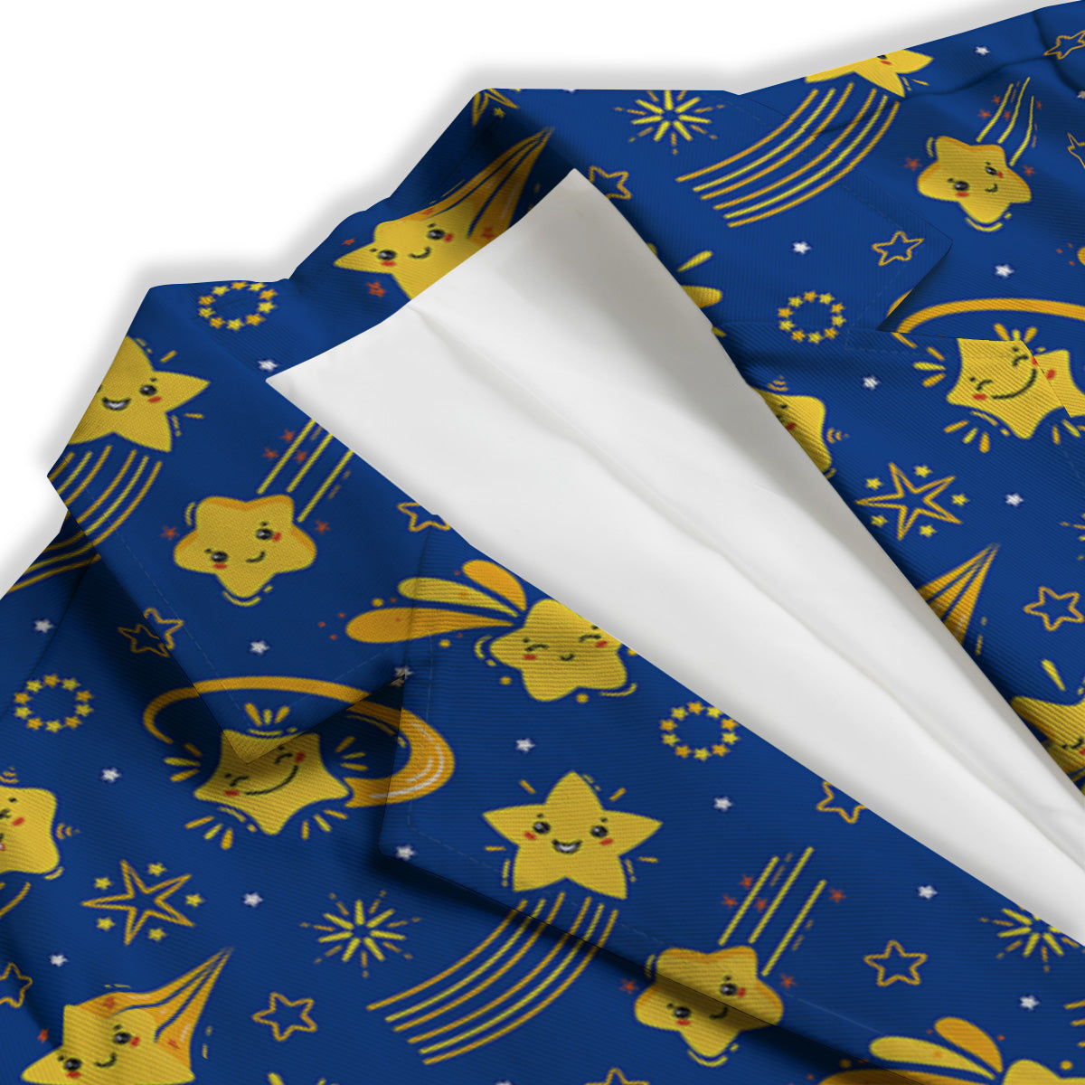 Star Cartoon Print Pattern Women's Blazer-grizzshop