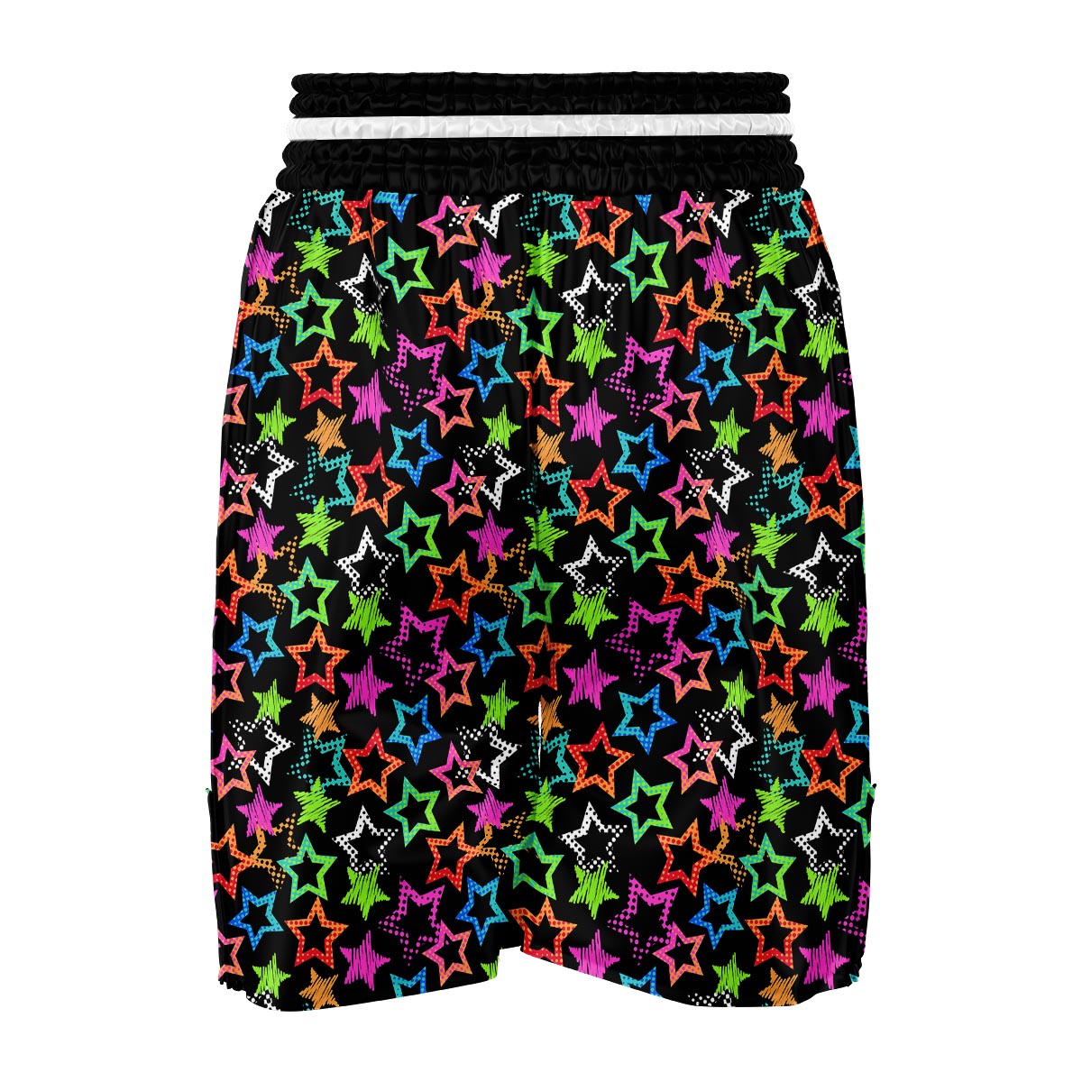 Star Colorful Pattern Print Boxing Shorts-grizzshop