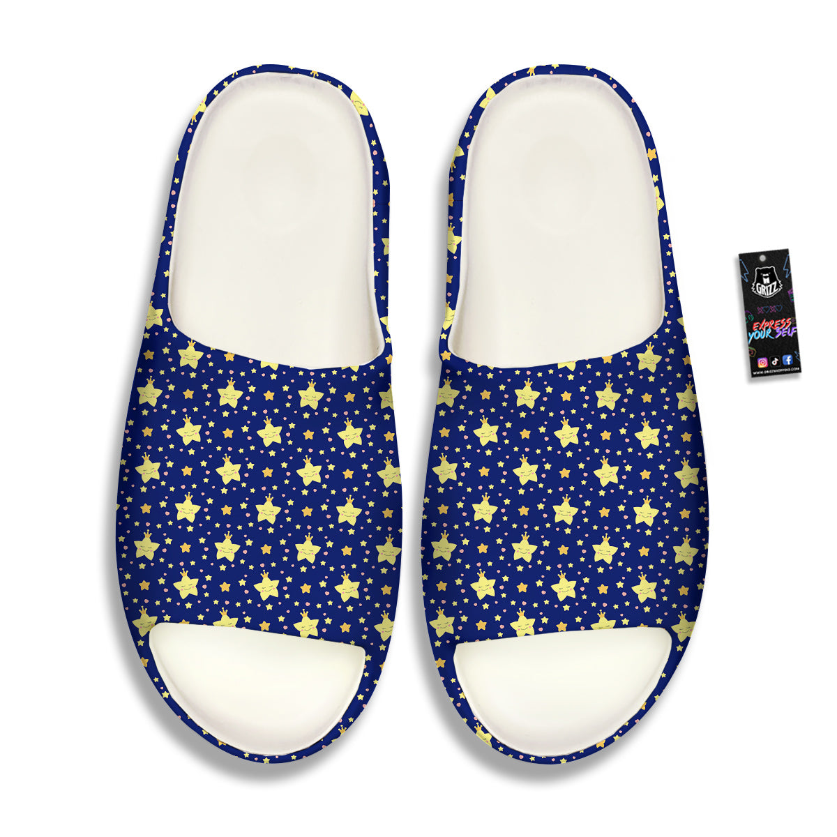 Star Cute Print Pattern Sandals-grizzshop