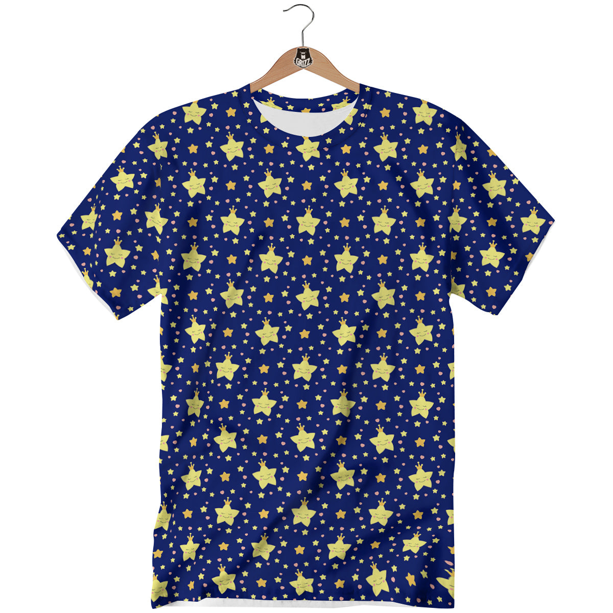 Star Cute Print Pattern T-Shirt-grizzshop