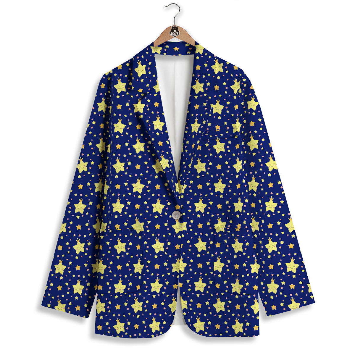 Star Cute Print Pattern Women's Blazer-grizzshop
