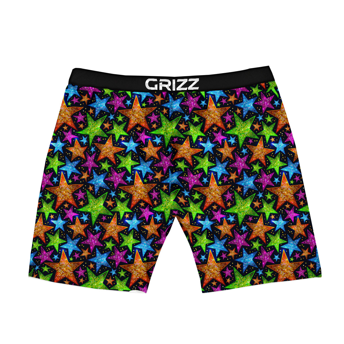 Star Disco Sparkles Print Pattern Boxer Briefs-grizzshop
