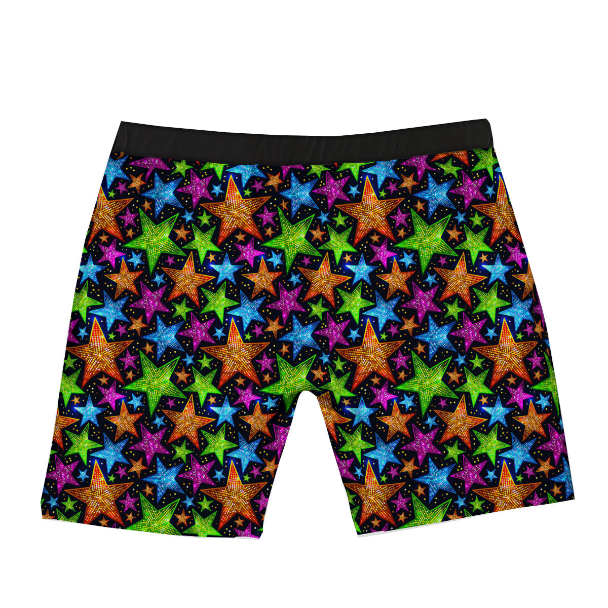 Star Disco Sparkles Print Pattern Boxer Briefs-grizzshop