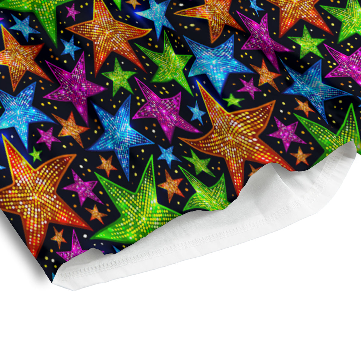 Star Disco Sparkles Print Pattern Men's Athletic Shorts