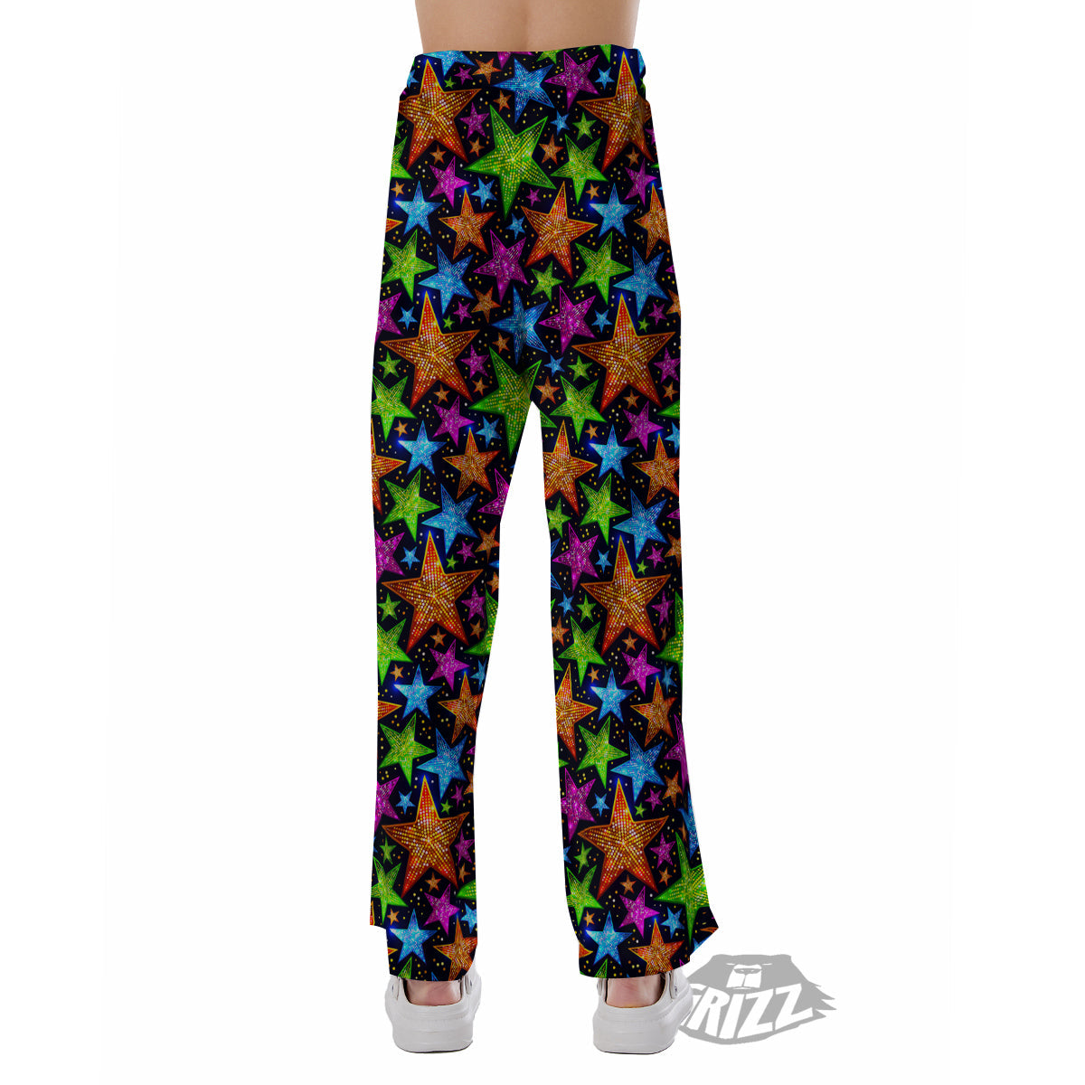 Star Disco Sparkles Print Pattern Pajama Pants-grizzshop