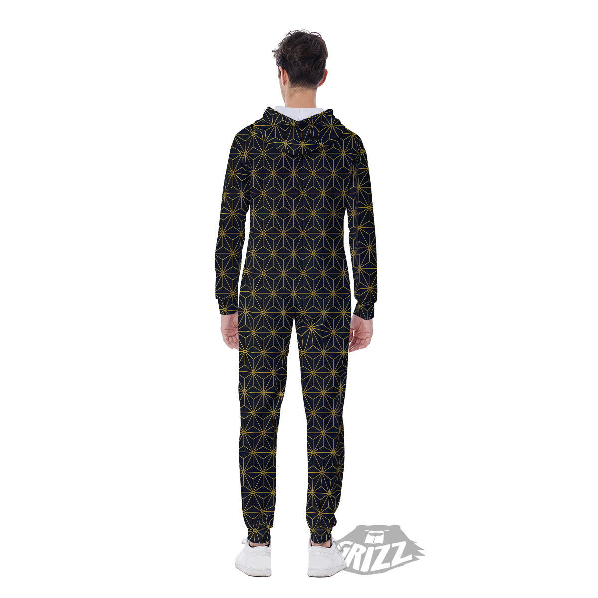 Star Geometric Print Pattern Men's Jumpsuit-grizzshop