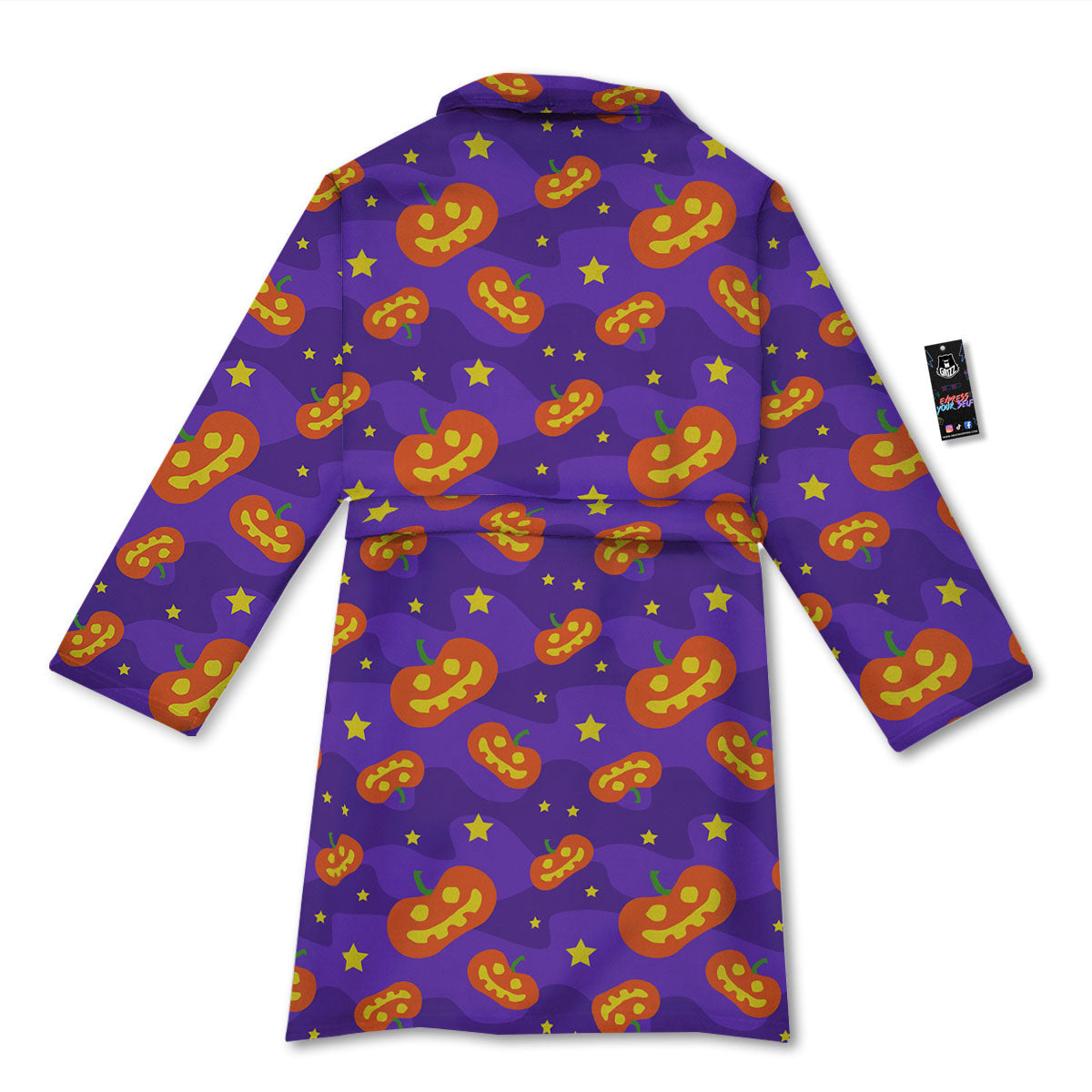 Star Halloween Print Pattern Bathrobe-grizzshop