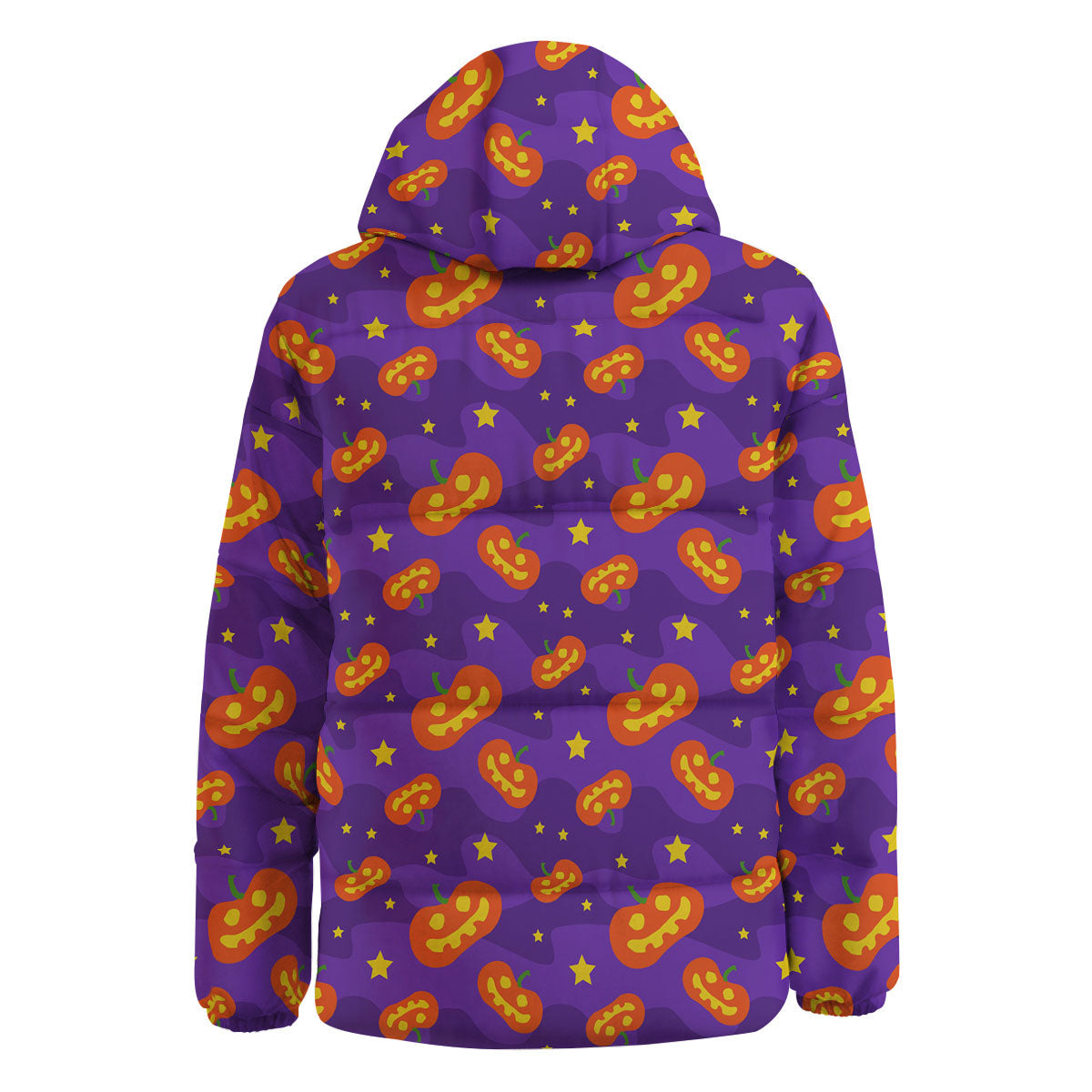 Star Halloween Print Pattern Down Jacket-grizzshop