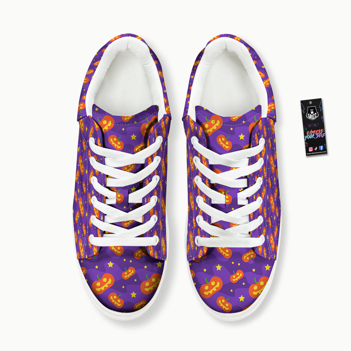 Star Halloween Print Pattern Platform Shoes-grizzshop