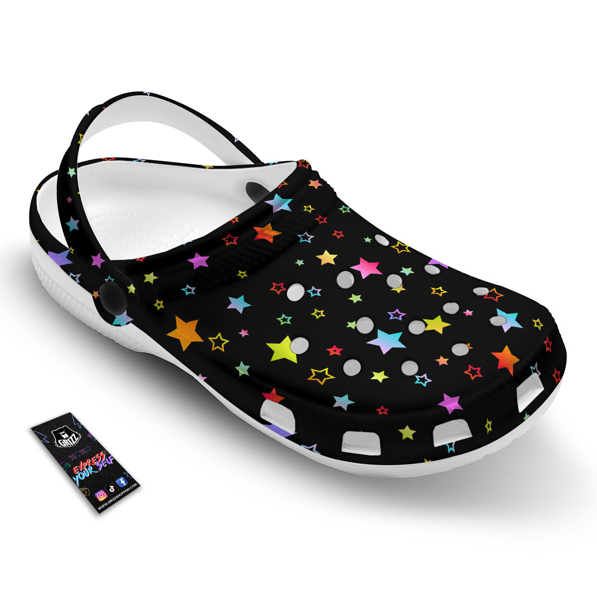 Star Lights Print Pattern Clog-grizzshop