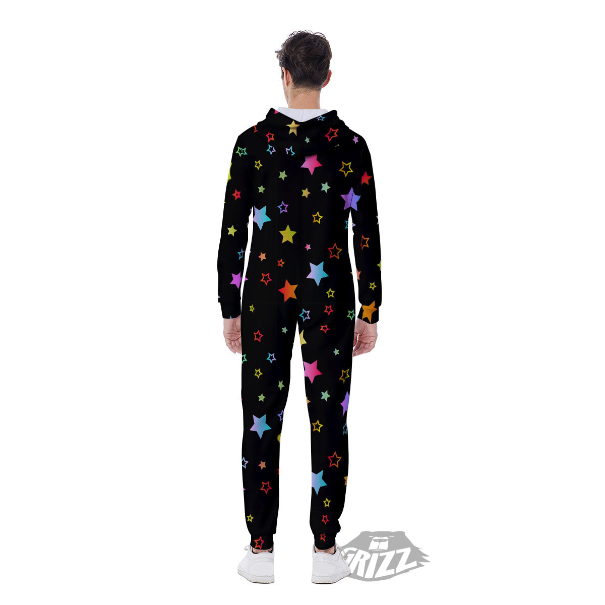 Star Lights Print Pattern Men's Jumpsuit-grizzshop