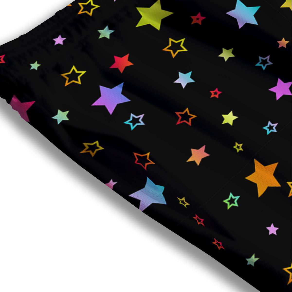 Star Lights Print Pattern Mesh Shorts