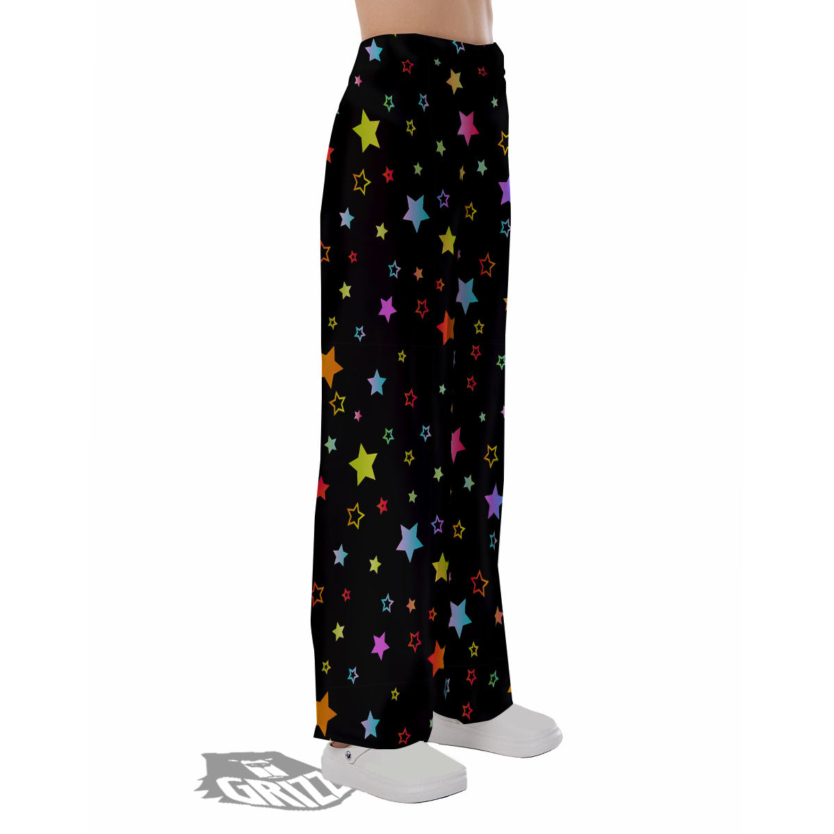 Star Lights Print Pattern Pajama Pants-grizzshop