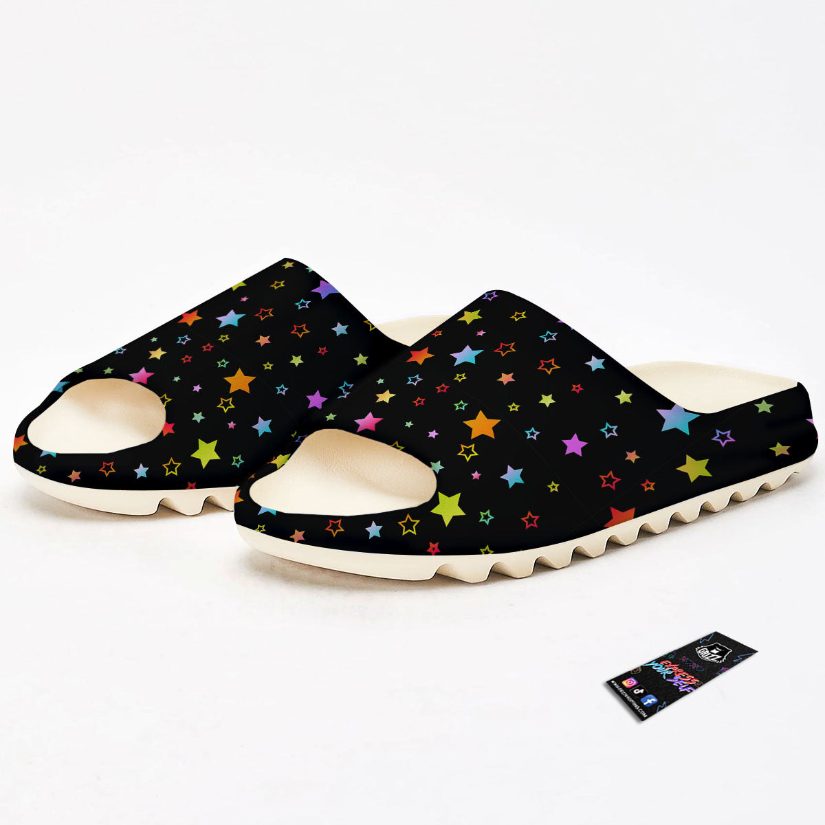 Star Lights Print Pattern Sandals-grizzshop
