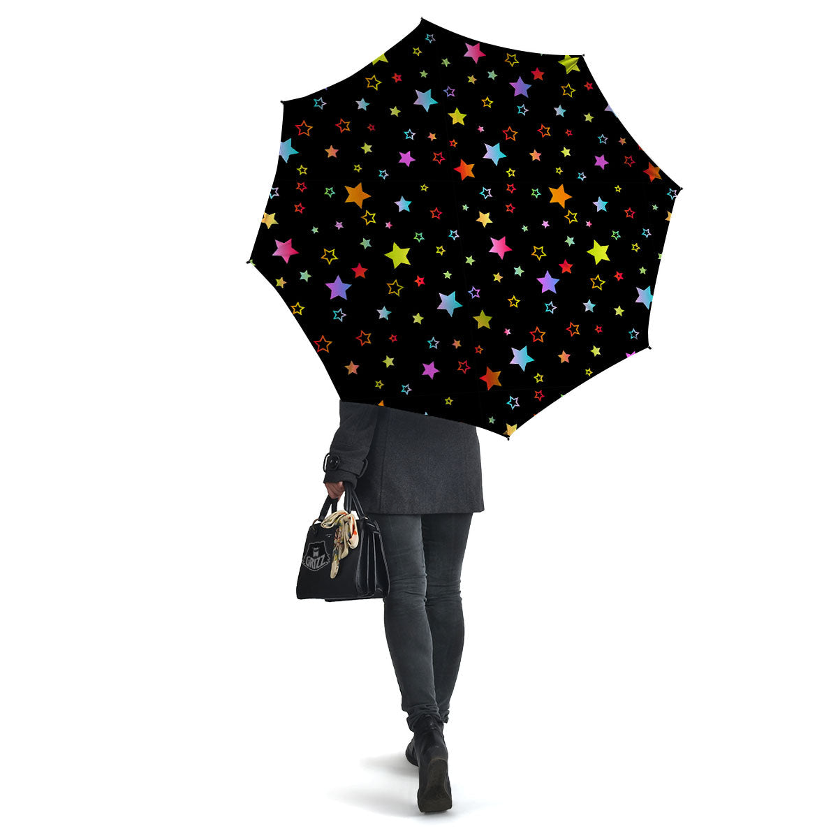 Star Lights Print Pattern Umbrella-grizzshop