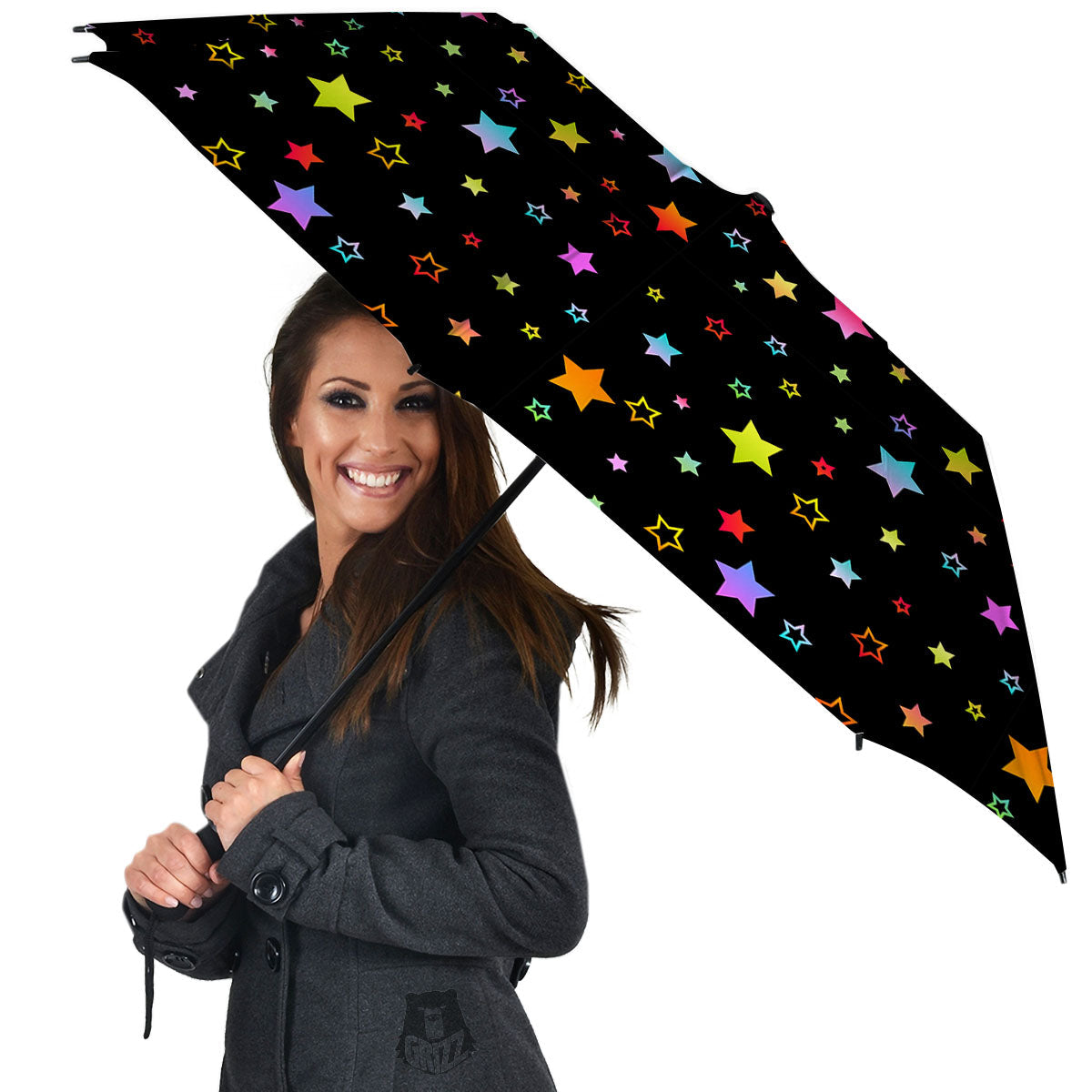 Star Lights Print Pattern Umbrella-grizzshop