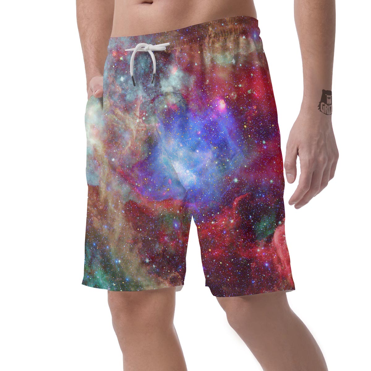 Star Nebula Galaxy Space Men's Shorts-grizzshop