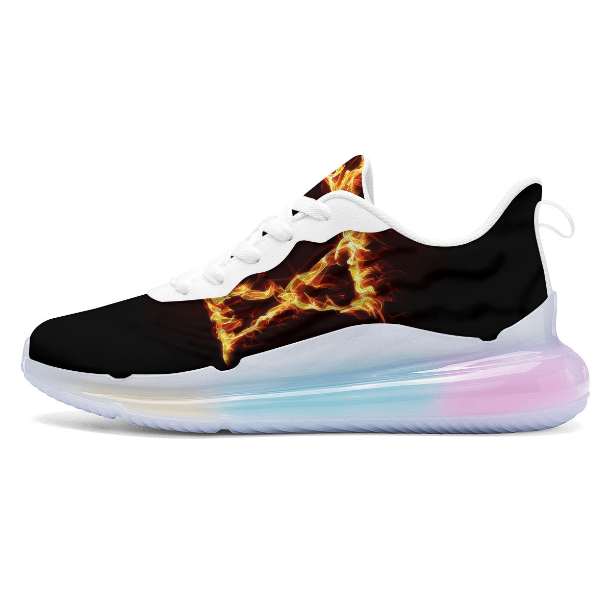 Star Of David Fiery Print Running Sneakers-grizzshop